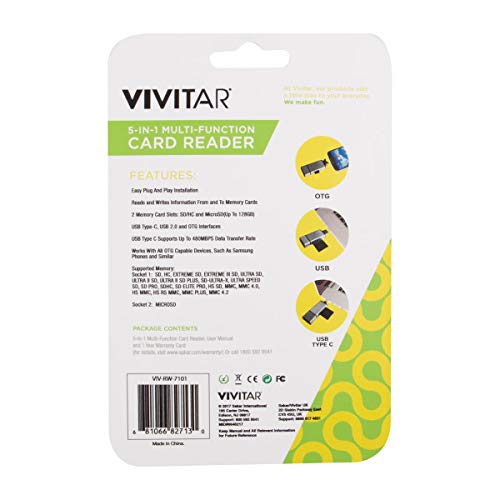 [Australia - AusPower] - Vivitar VIV-RW-7101 5-1 Multi Function Card Reader 