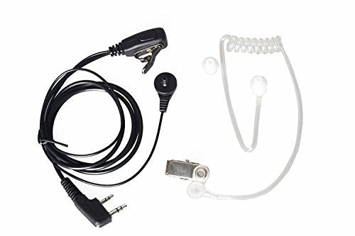 [Australia - AusPower] - 2Pcs NSKI Air Acoustic Earpiece Headset for Two Way Radios UV-5R UV-B6 BF-888S UV-B6 UV-B5 Walkie Talkies 2-Pin Jack 