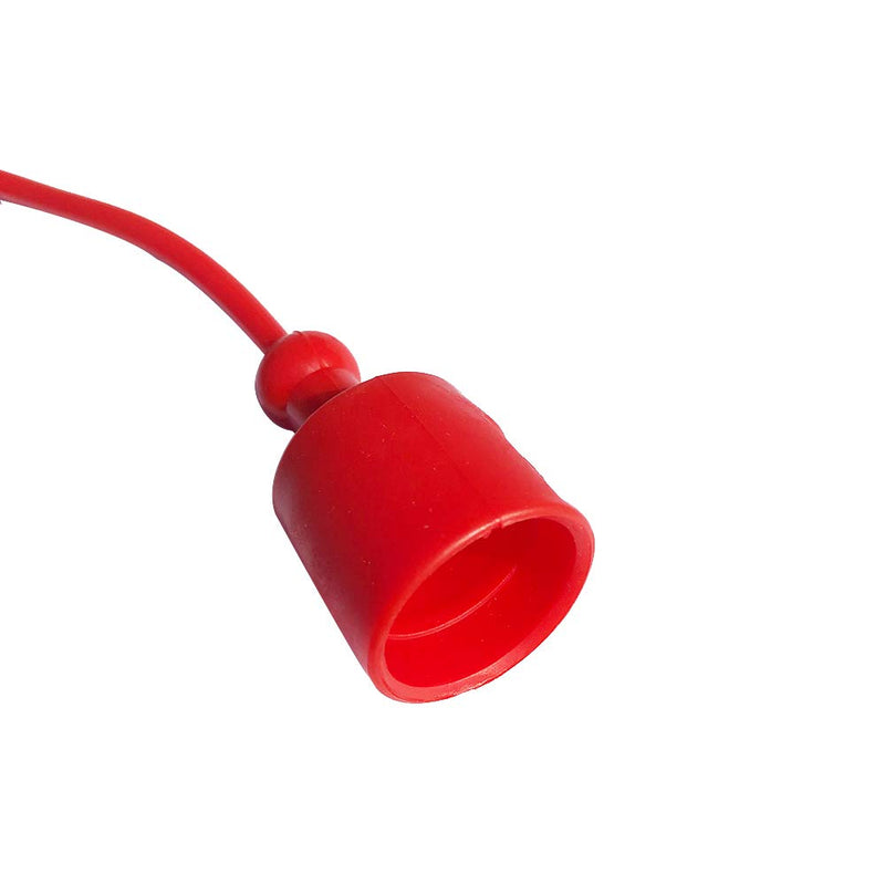 [Australia - AusPower] - 2sets 1/2" Hydraulic Coupler Dust Cap, Male Dust Cap and Female Plug Cover for Flat Face Quick Coupler Bobcat Skid Steer, ISO A Pioneer Style Red Cap with Retention Ring 1/2" 