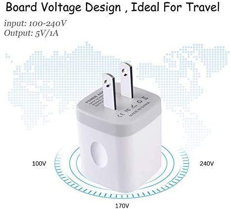 [Australia - AusPower] - iPhone Wall Charger Adapter USB Charging, 5Pack Single Port USB Wall Plug in Phone Charger Cube Box Head Travel Power Blocks Brick Compatible iPhone SE/X/11 Pro Max, Samsung A20 S10 S9 S7 S6 HTC LG White 