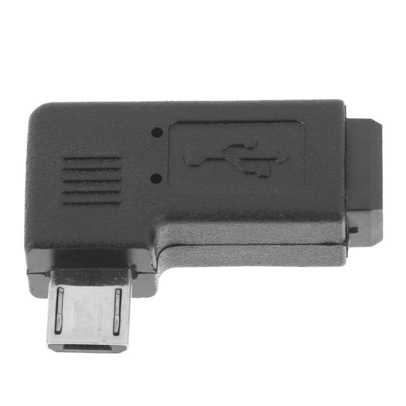 [Australia - AusPower] - JSER 90 Degree Left Angled Micro USB 2.0 5P Male to Female M to F Extension Adapter 