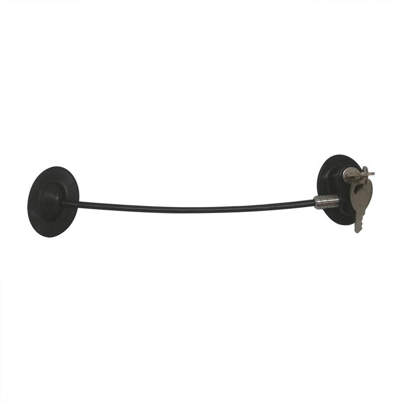 [Australia - AusPower] - Alamic Refrigerator Door Lock - Freezer Door Lock Cabinet Lock Strong Adhesive Cable Lock Security Door Lock, Black Black Refrigerator Door Lock - 1 Pack 
