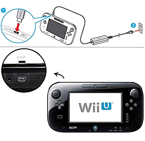 [Australia - AusPower] - YOUSHARES Wii U Gamepad - Interchangable Power Charging Adapter, Power Supply Cord AC Adapter & Cable for Nintendo WiiU Gamepad (USB Charging Cable) USB Charging Cable 