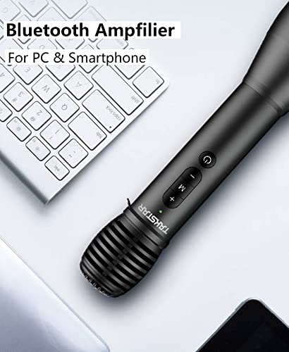 [Australia - AusPower] - 2 in 1 Bluetooth Wireless Microphone & Voice Ampfilier, Portable Handheld Mic for Karaoke/Meeting/Outdoors/Speech/Party - Takstar DA10 (Black) 