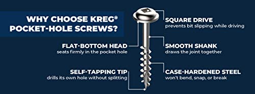 [Australia - AusPower] - Kreg SPS-C1-100 Pocket Screws, 1" #7 Coarse-Thread, Pan-Head (100 Count) 