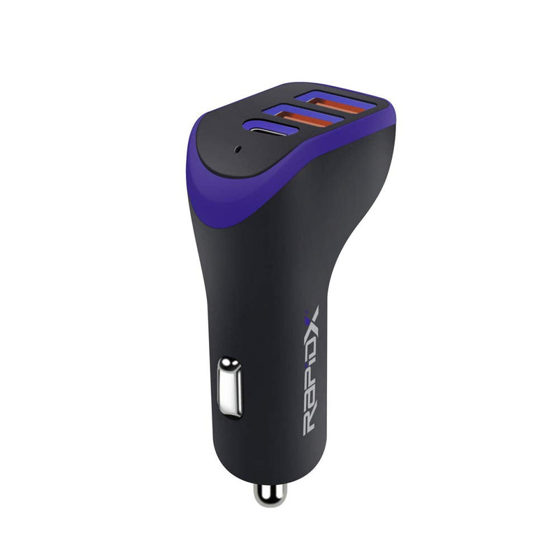 [Australia - AusPower] - X3PD 3 USB Port 35W Compact Car Charger Including a Fast 18W USB C PD for Fast Charging iPhone 14 13 12 11 Plus Pro Max iPad Samsung Galaxy Note 20 10 S21 20 Google Pixel 