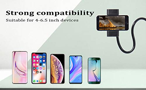 [Australia - AusPower] - Phone Holder Bed Gooseneck Mount：Moutik Lazy Bracket Cell Phone Holder Long Arm Clip Clamp Mount for Filming, Compatible with 4.0-6.5'' Mobile Cell Phone Stand 