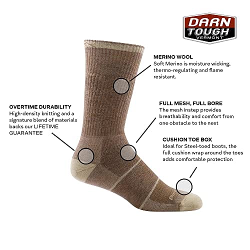 [Australia - AusPower] - DARN TOUGH (2009) William Jarvis Boot Midweight with Full Cushion Men's Sock Large Timber 