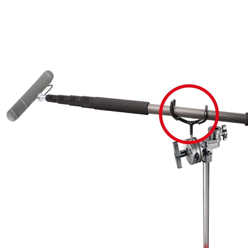 [Australia - AusPower] - ATian Microphone Metal Boom Pole Holder Audio Boom Cradle Mount Stand 