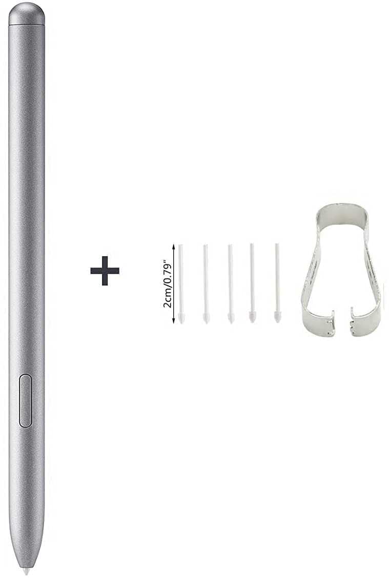 [Australia - AusPower] - ULK Tab S7 / S7+ S Pen Replacement Touch Pen Stylus Pen S Pen for Samsung Galaxy Tab S7 / S7+ Plus (EJ-PT870) + Tips/Nibs (Without Bluetooth) (Silver) Silver 