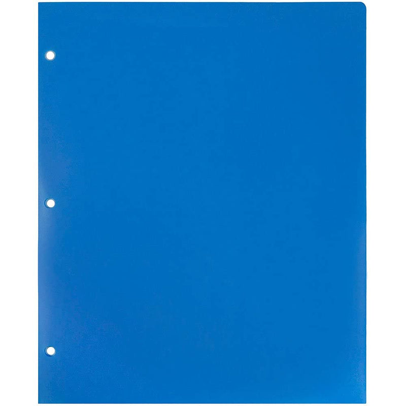 [Australia - AusPower] - JAM PAPER Heavy Duty Plastic 3 Hole Punch Pocket Folders - Extra Tough School Folders - Assorted Primary Colors - 6/Pack 