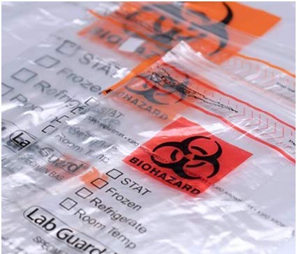 [Australia - AusPower] - Comfort Axis Biohazard Specimen Transport Bags, 6 by 9 Inches, Pack of 100 