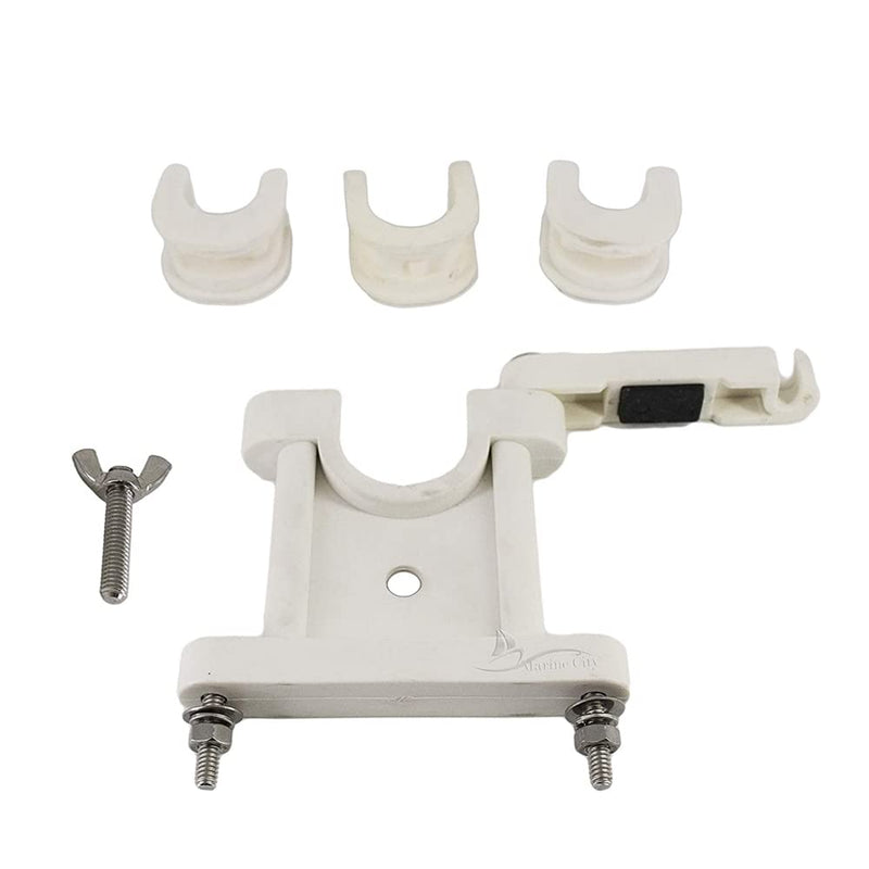 [Australia - AusPower] - MARINE CITY Marine Mounting Kit Heavy Duty White Nylon Antenna Stand-Off Upper Bracket 