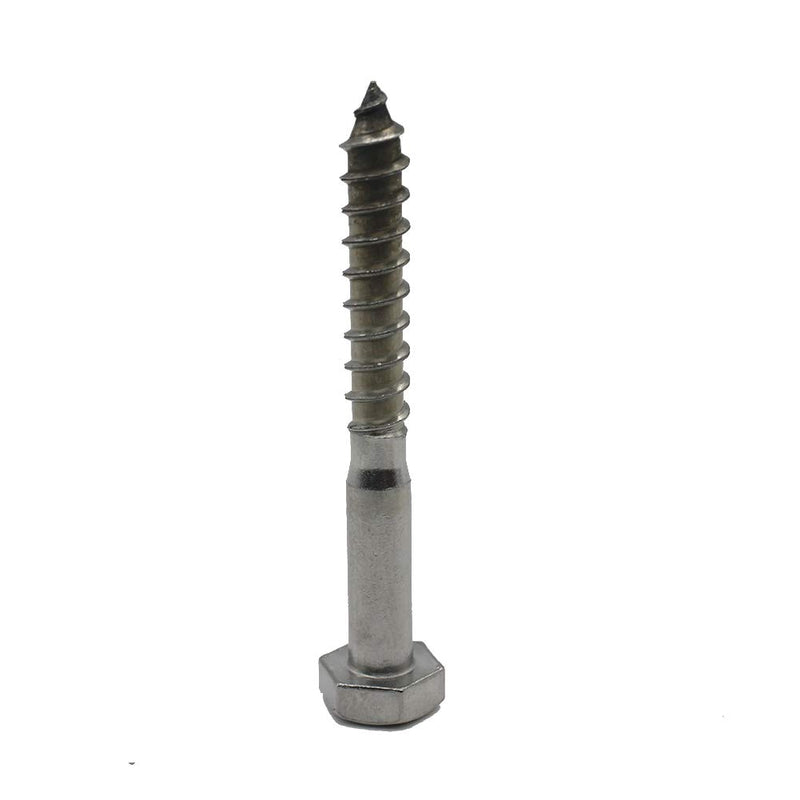 [Australia - AusPower] - 3/8" X 4" Stainless Hex Lag Bolt Screws for Wood, (5 Pack) 304 (18-8) Stainless Steel, by Fullerkreg (5 Pack)3/8" X 4" 