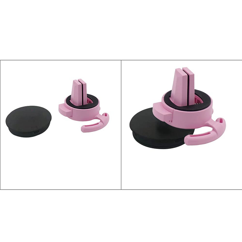 [Australia - AusPower] - HOMEFOX Socket Holder Car Mount - 2 Pack Collapsible Socket Mount for Car Vent, Grip Socket Car Holder for iPhone with Secure Vent Clip for Horizontal Air Vent ONLY, Pink Two Pack Vent Mount Pink/Pink 