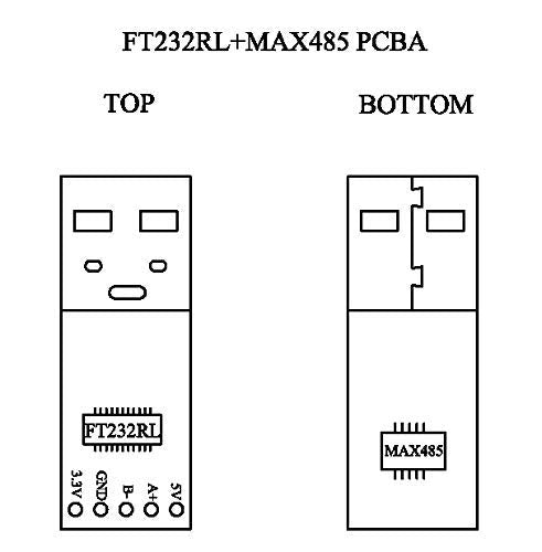 [Australia - AusPower] - FTDI FT232RL USB to RS485 Converter FTDI 3.3V 5V RS485 Serial Port Adapter for Smart Meter,Clear Clear 