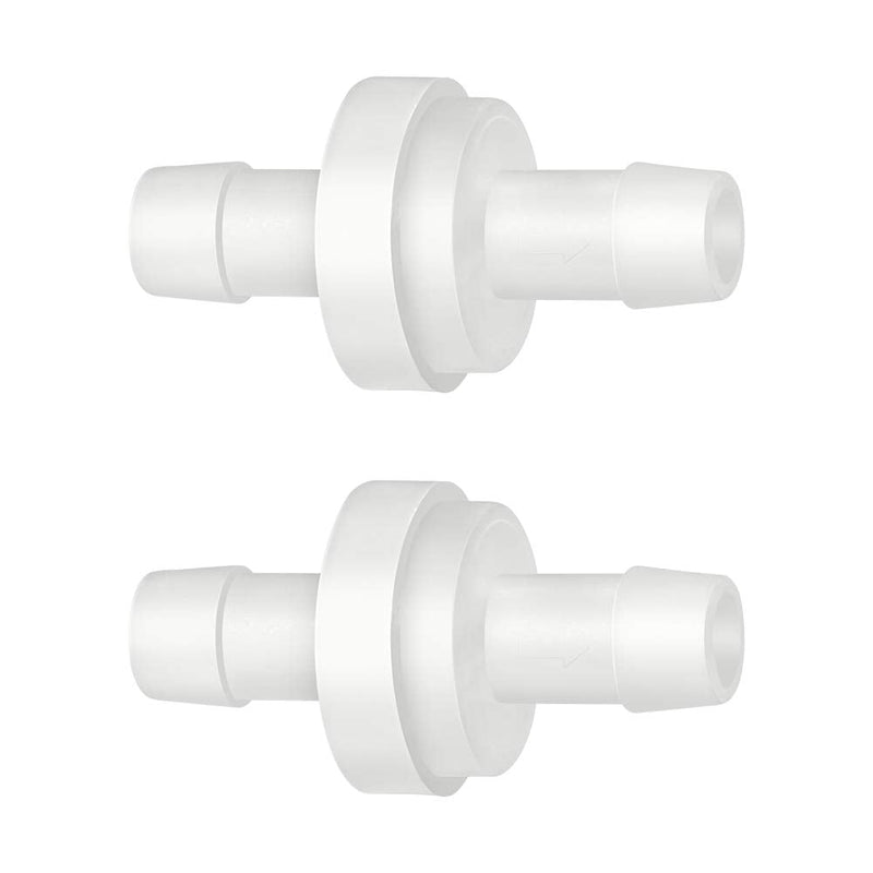 [Australia - AusPower] - Quickun Inline Check Valve, 1/2" Hose ID One Way Return Inline Check Valve High Temperature and Corrosion Resistance Fish Tank Pump Medical Automotive (Pack of 2) 0.5 Inch 