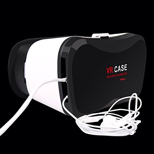 [Australia - AusPower] - Cage Sents VR Case 5Plus, 3D VR Headset Virtual Reality Box Adjustable Lens Strap iPhone 5 5s 6 Plus Samsung S3 Edge Note 4 3.5-5.5 inch Smartphone 3D Movies Games (VR Case) 