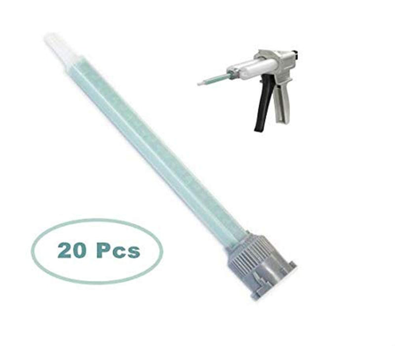 [Australia - AusPower] - 20 Pieces Epoxy Adhesive Mixing Nozzle Tip Resin Mixer Adhesive Gun Applicatior for 50ml/1.7oz(1:1Ratio) 20 Pieces Mixing Nozzle 