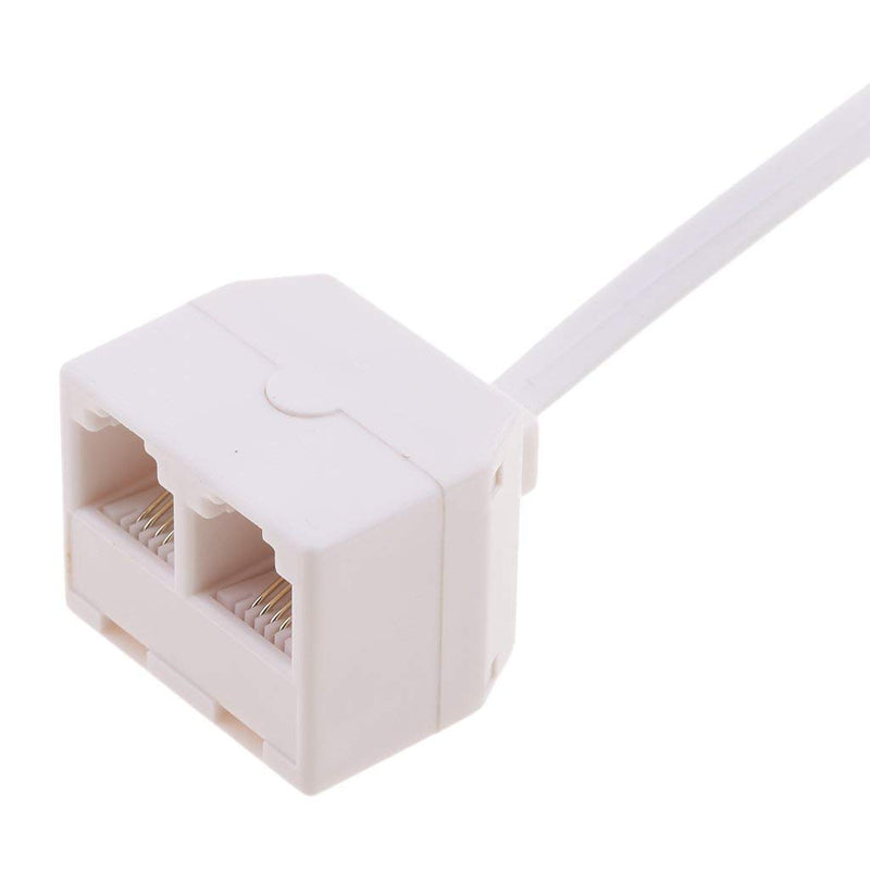 [Australia - AusPower] - Telephone Splitters,RJ11 6P4C Duplex Wall Jack Adapter Dual Phone Line Splitter Wall Jack Plug 1 to 2 Modular Converter Adapter for Office Home ADSL DSL Fax Model Cordless Phone (Two Way-3 Pack-S) Two Way-3 Pack-S 