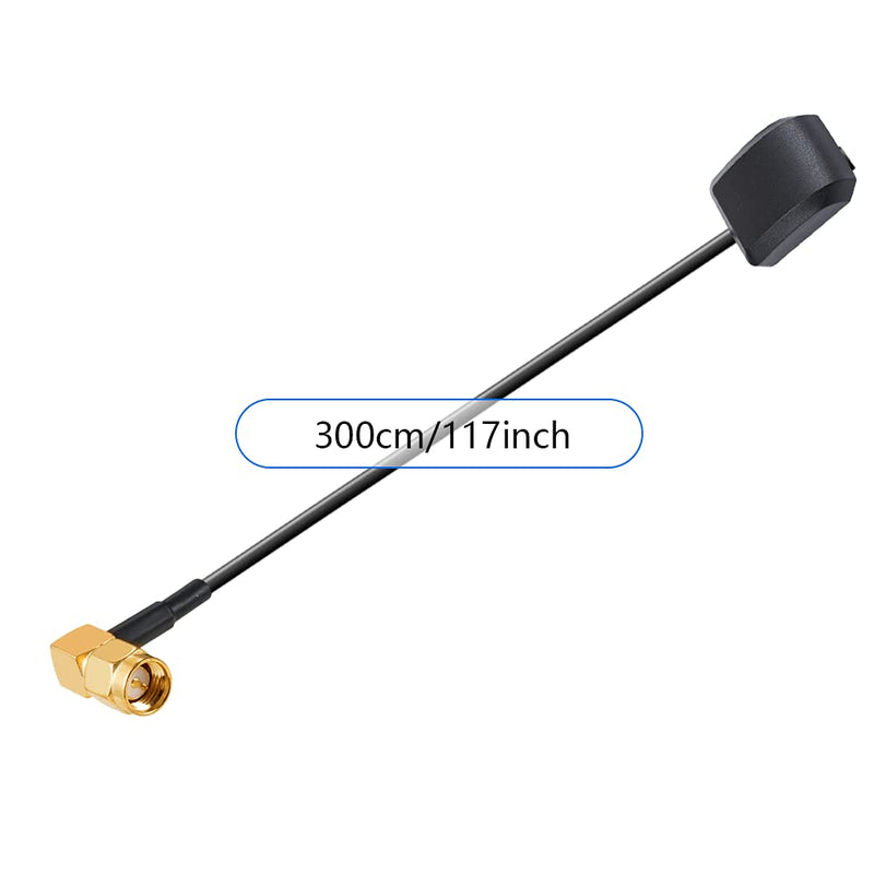 [Australia - AusPower] - POBADY Car GPS Antenna 1575.42MHz SMA Male Right Angle Adapter with 3M GPS SMA Antenna Extension Cable RG174 Magnetic Base for Car Vehicles GPS Navigation System GPS Receivers Car DVR 