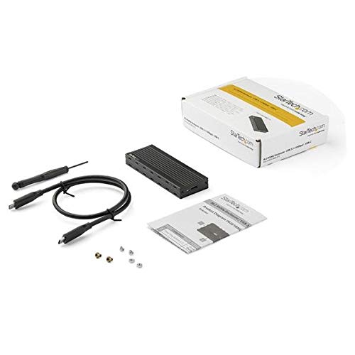 [Australia - AusPower] - StarTech.com USB-C 10Gbps to M.2 NVMe SSD Enclosure - Portable External M.2 NGFF PCIe Aluminum Case - 1GB/s Read/Write - Supports 2230, 2242, 2260, 2280 - TB3 Compatible - Mac & PC (M2E1BMU31C) Basic 