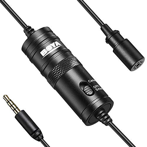[Australia - AusPower] - BOYA Omnidirectional Lavalier Microphone for Canon Nikon Sony,for iPhone 6 5 4S 4/DSLR Camcorder & Audio Recorders 