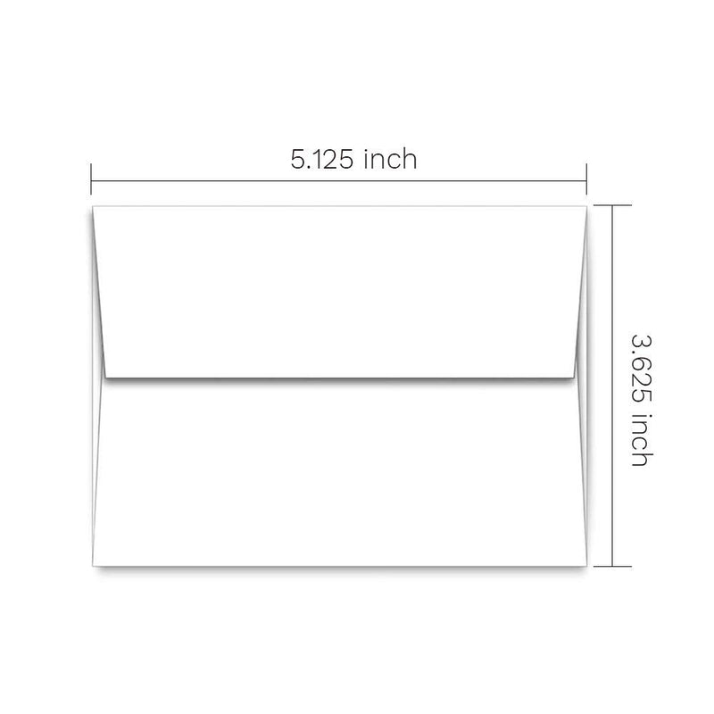 [Australia - AusPower] - 100 Pack White A1 Envelopes -Quick Self Seal - 3.5 x 5 Envelopes, A1 (5.125 x 3.625 Inches) A1 (5.125 x 3.625 Inches) 