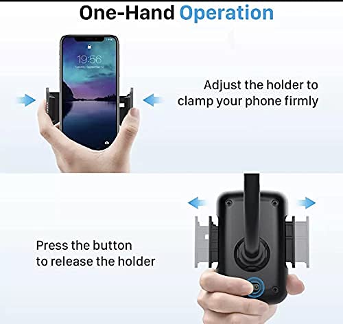 [Australia - AusPower] - Long Neck Anti Shake Cradle Car Phone Mount Holder for Windshield and Dashboard Smartphone Stand with Strong Suction Cup Compatible with Any Smartphone 