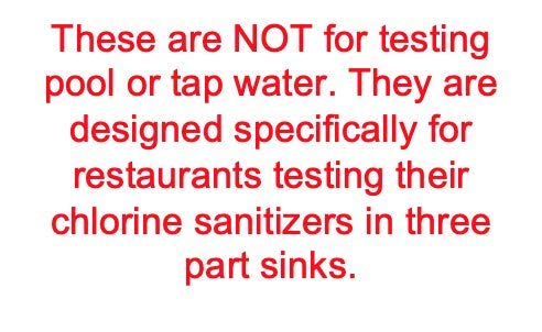 [Australia - AusPower] - USA Made Restaurant Sanitizer Chlorine Bleach Test Paper, 10-200 ppm [100 Paper Test Strips] 100 