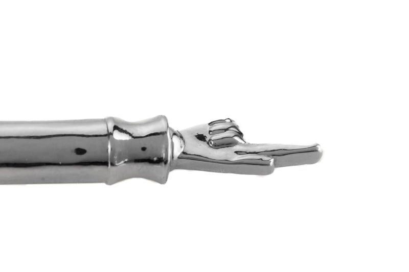 [Australia - AusPower] - SUPER STAM Torah Book Pointer Yad Hand Pointer Silver Finish in Metal Gift Box Great bar bat Mitzvah Gift 17 cm with a 20cm Bead Charm 