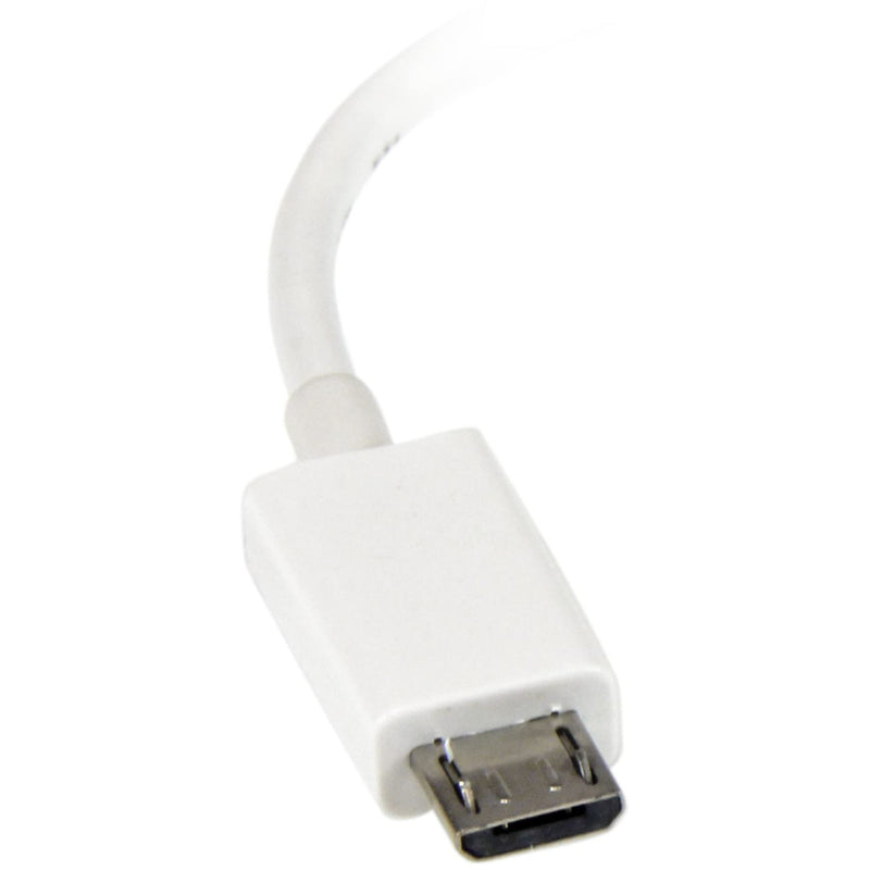 [Australia - AusPower] - StarTech.com 5in White Micro USB to USB OTG Host Adapter M/F - Micro USB Male to USB A Female On-The-Go Host Cable Adapter - White (UUSBOTGW) 5in / 13cm 
