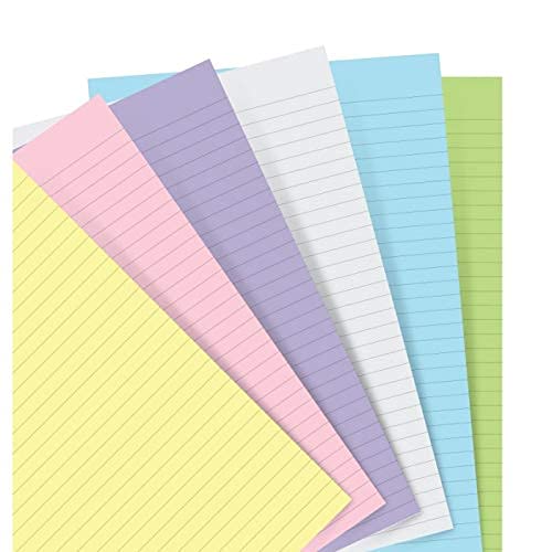 [Australia - AusPower] - 1InTheOffice Wide Filler Paper, Loose Leaf Binder Paper, Pastel, 8"W x 10.5"H, 100/Pack 