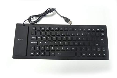 [Australia - AusPower] - IRISFLY Foldable Silicone Keyboard USB Wired Soft Waterproof Rollup Keyboard for PC Laptop Notebook 
