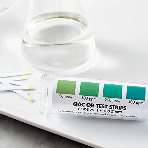 [Australia - AusPower] - QAC Test Strips, 4 x 100 Strips, Restaurant Quaternary Ammonium Sanitizer Test Strips, 0-400 ppm, Multi Quat Strips for Food Service, Quaternary Sanitizer Test Strips, 4 x Packets of 100 Strips Each 