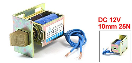 [Australia - AusPower] - uxcell DC 12V 1A 10mm Stroke 25N Force Open Frame Electric Door Lock Solenoid 