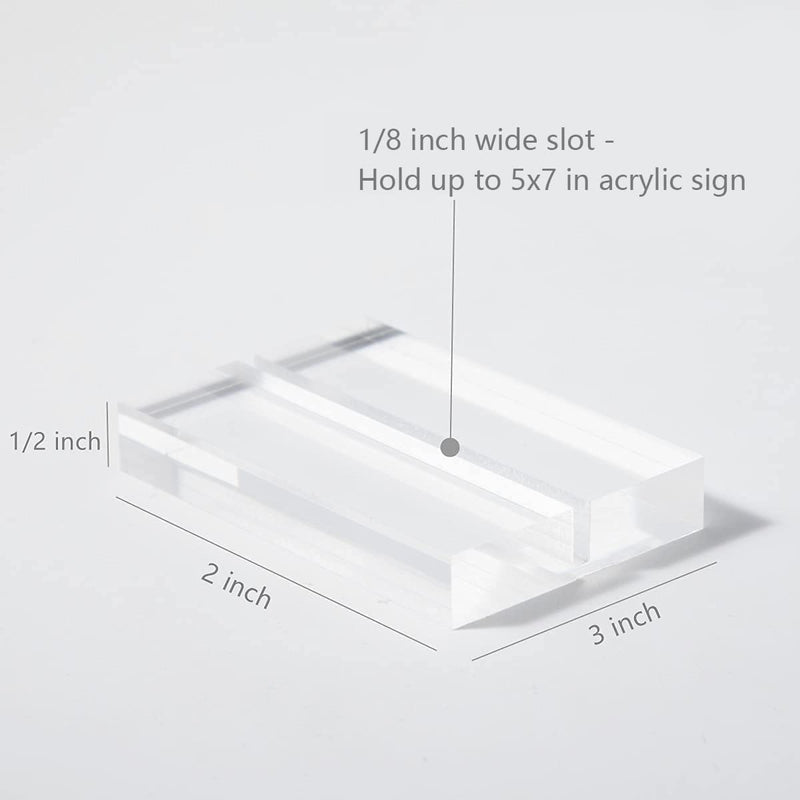 [Australia - AusPower] - UNIQOOO 3" Clear Acrylic Stand | Wedding Sign Holders, 10 Count 