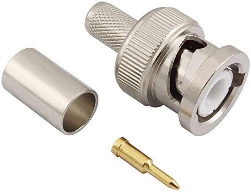 [Australia - AusPower] - （Pack of 10）BNC Male Q9 Plug Crimp for RG6 5D-FB LMR300 Cable RF Coaxial Adapter Connector, Eifagur 