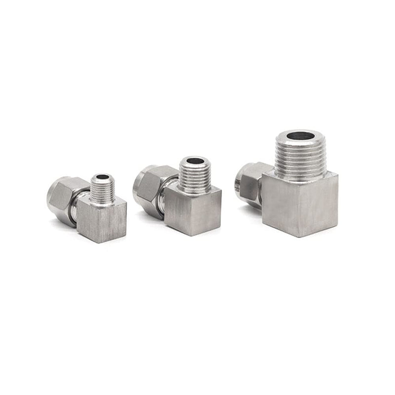 [Australia - AusPower] - Yoebor Stainless Steel 304 Compression Tube Fitting 90 Degree Male Elbow Adapter Connector with Double Ferrules 8mm" OD x 1/8" NPT Male,Pack of 2 8mm OD x 1/8 NPT Male 