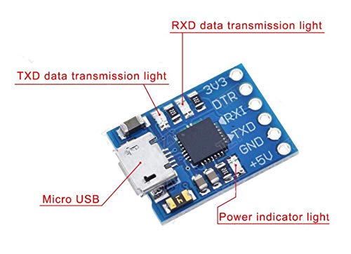 [Australia - AusPower] - Hailege 2pcs CP2102 Micro USB to UART TTL Convert Module 6Pin Serial Converter Adapter UART STC Replace FT232 for Arduino 