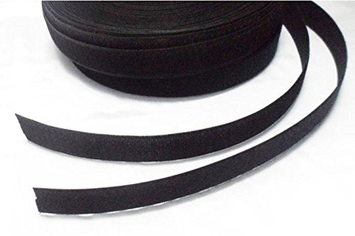 [Australia - AusPower] - 5 Yards 3/4" Black Sew On Hook & Loop Tape Fastener Cable Tape 