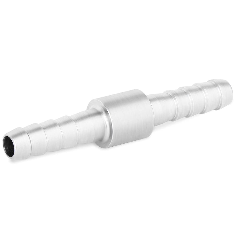 [Australia - AusPower] - TAISHER 5PCS 304 Stainless Steel Hose Barb Fittings 1/4 Inch to 1/4 Inch Barb Hose, Hose Barb Reducer Splicer Mender Union Air Water Fuel with 10PCS Hose Clamp 1/4" Barb x 1/4" Barb 5 