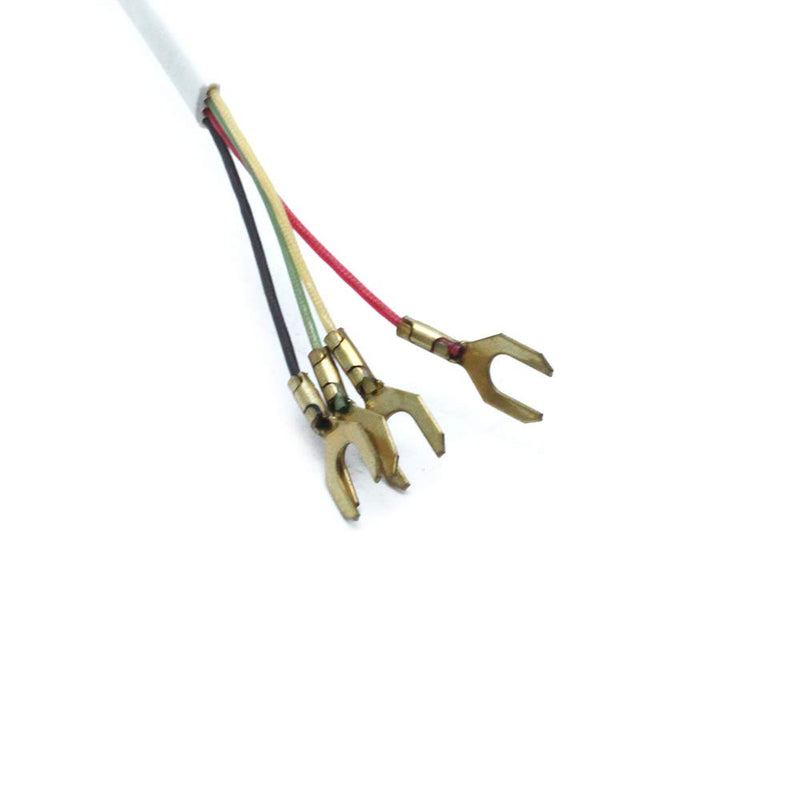 [Australia - AusPower] - Sscon 5pcs 6P4C RJ11 to 4 Spade Lug Telephone Cord Cable Connector (White, 6.6Ft) 