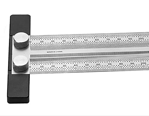 [Australia - AusPower] - Apple&Orange 200mm Stainless Steel Marking T Square Ruler for Woodworking Scribing Line Ruler Carpenter Square Measuring Tool 