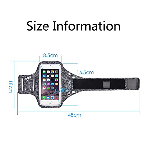 [Australia - AusPower] - Running Armband Cell Phone Holder Case Sports Arm Band Strap Pocket Adjustable Fits All Smartphones Runners, Jogging, Walking, Exercise & Gym Workout (105# Grey) 105# Grey 