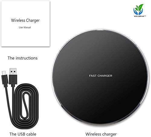 [Australia - AusPower] - KELBRIA™ - Universal 15W Max Fast Wireless Charger - User-Friendly Design, Ultra Slim - QI Compatible with iPhone, iWatch, Air Pods and Samsung Products 