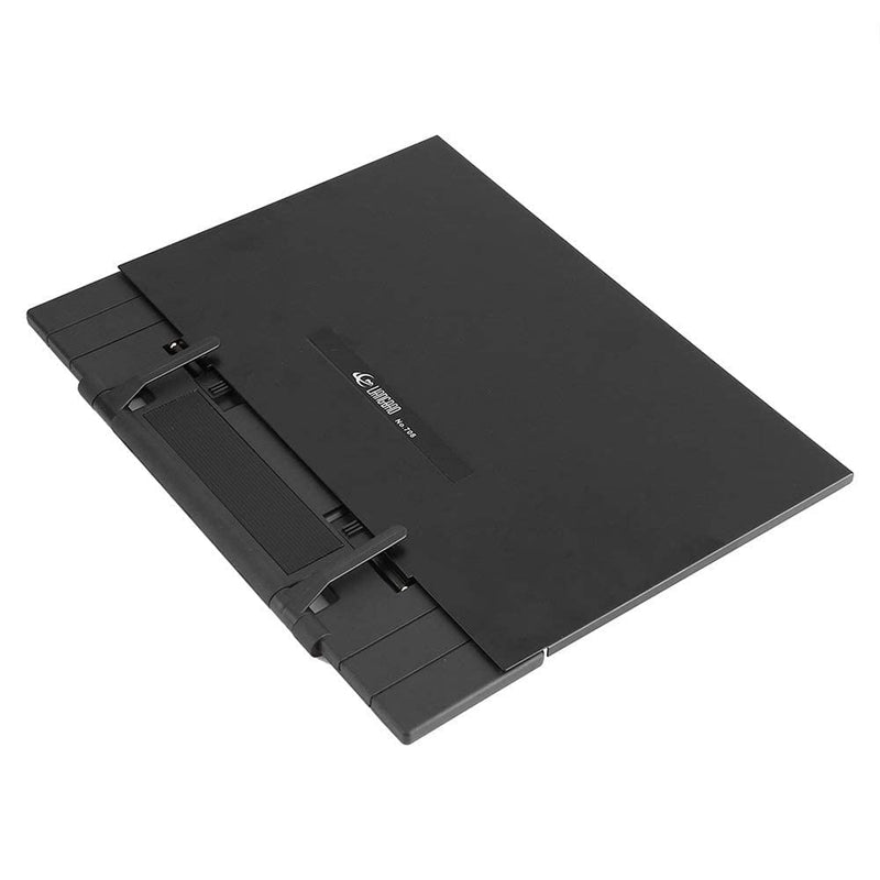 [Australia - AusPower] - Desktop Document Book Holder Laptop/iPad/Book/Document Metal Stand Holder with 7 Adjustable Positions Black 