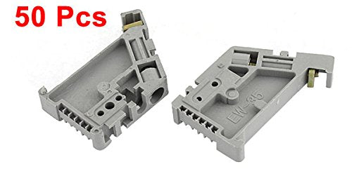 [Australia - AusPower] - uxcell a15052000ux0058 50Pcs 35mm DIN Rail Terminal Block End Stopper Mounting Clips (Pack of 50) 