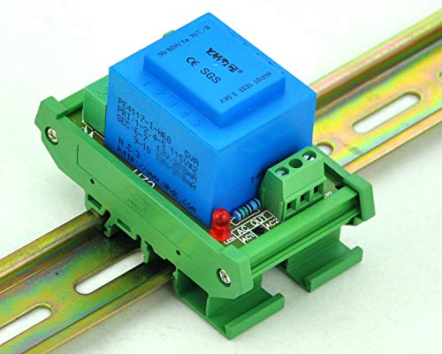 [Australia - AusPower] - Electronics-Salon 5 Watt(VA) DIN Rail Mount Power Transformer Module (in: 115VAC, Out: 15VAC) IN: 115VAC 