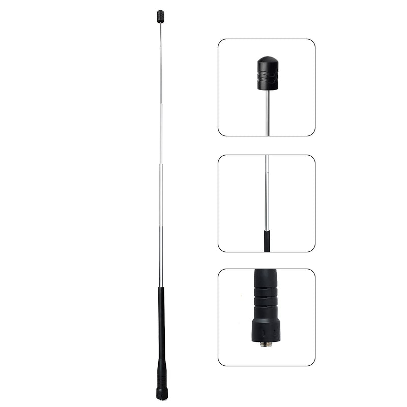 [Australia - AusPower] - UAYESOK Dual Band Stubby Telescopic Ham Radio Antenna,SMA-Female 2m 70cm 144/430MHz Walkie Talkie Antenna for Baofeng UV-5R Series BF-888s BF-F8HP UV-82 Kenwood Retevis Two Way Radios 